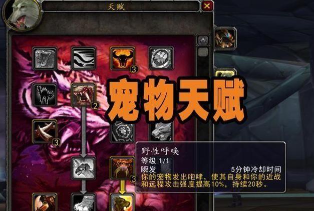 wow猎人宝宝天赋怎么加探索魔兽世界猎人宝宝天赋的奥秘