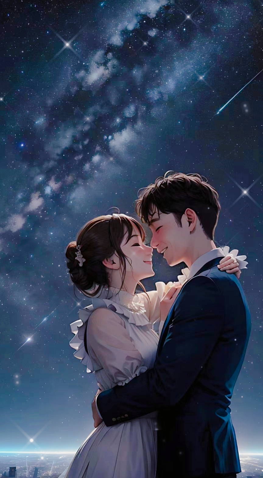 美女与男子在一起美女与男子的邂逅与共度
