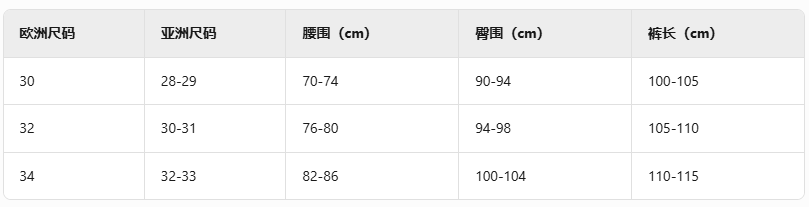 国内尺码和欧洲尺码表国产尺码与欧洲尺码的对比分析-第2张图片
