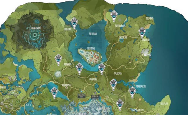 蒙德地灵龛分布图蒙德地灵龛分布图详解-第1张图片