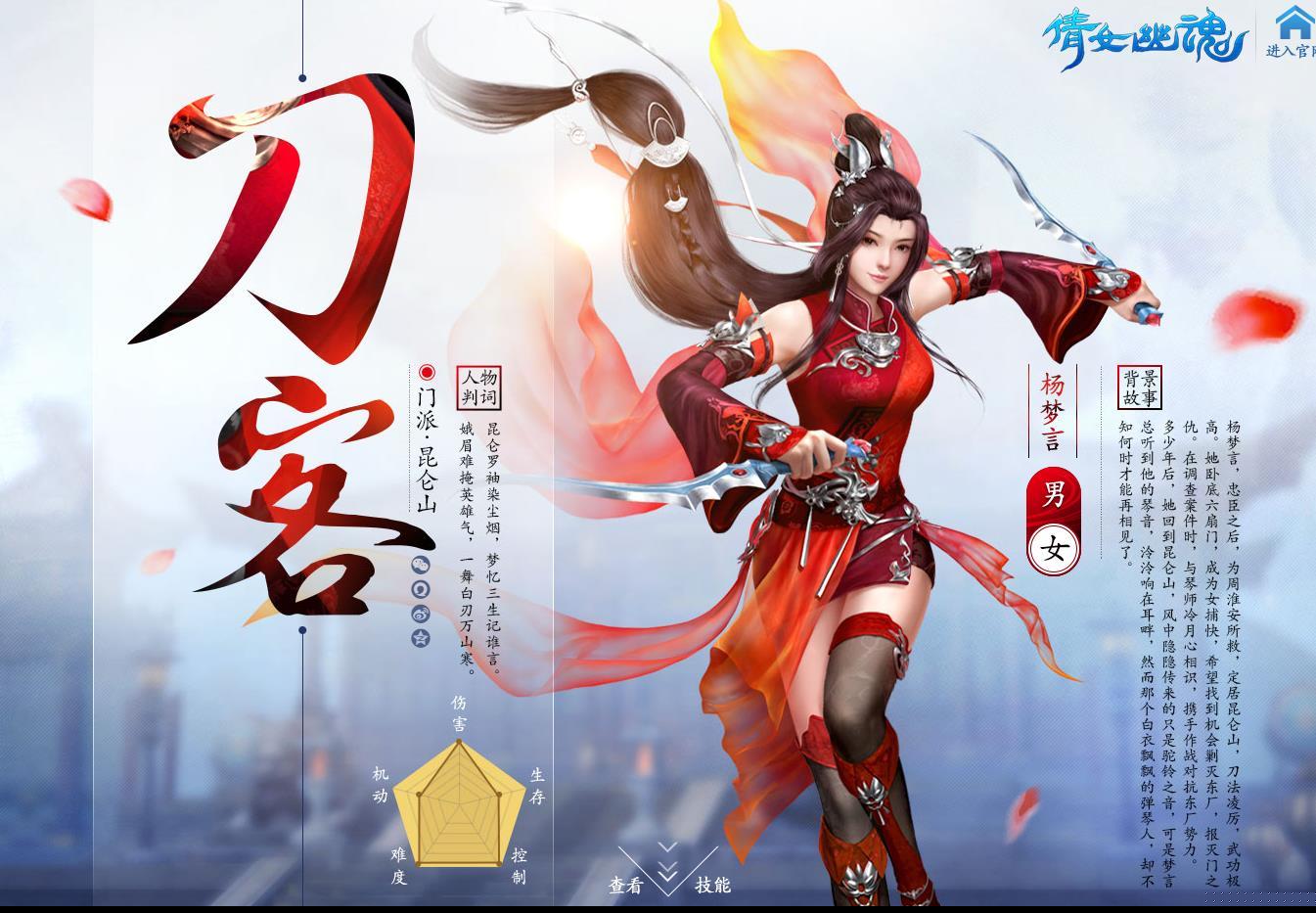 倩女幽魂刀客技能搭配倩女幽魂刀客，江湖中的孤胆英雄-第1张图片