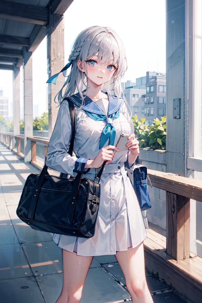 动漫jk少女画画JK美女在动漫世界中的羞涩瞬间