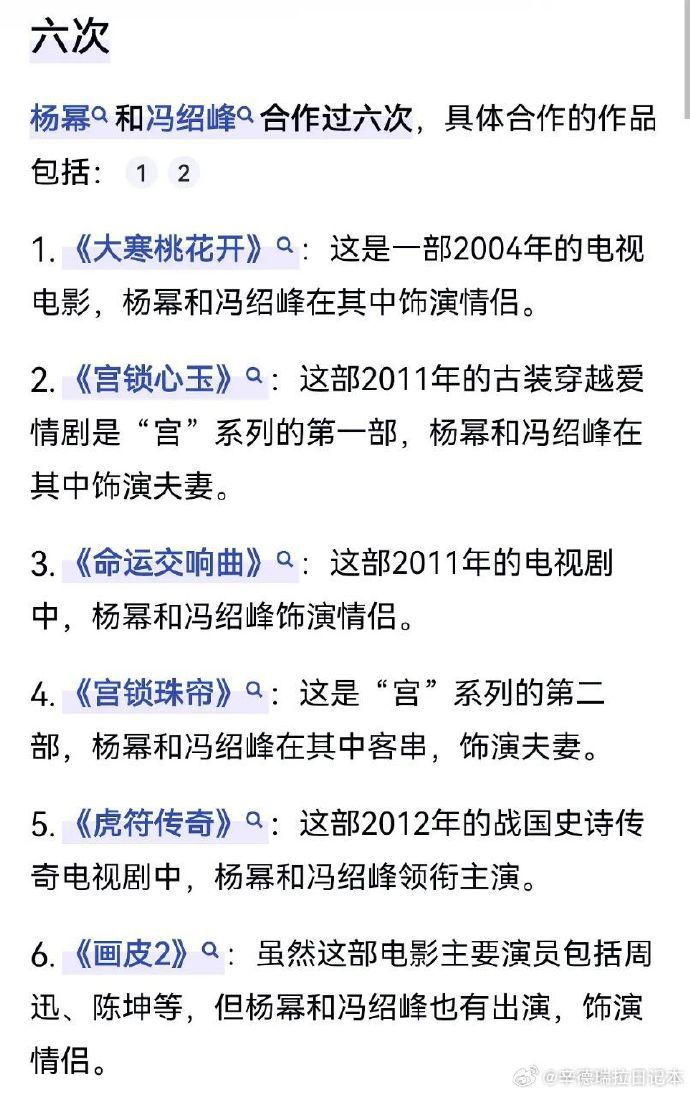 杨幂和冯绍峰合作的作品杨幂与冯绍峰的亲密关系揭秘