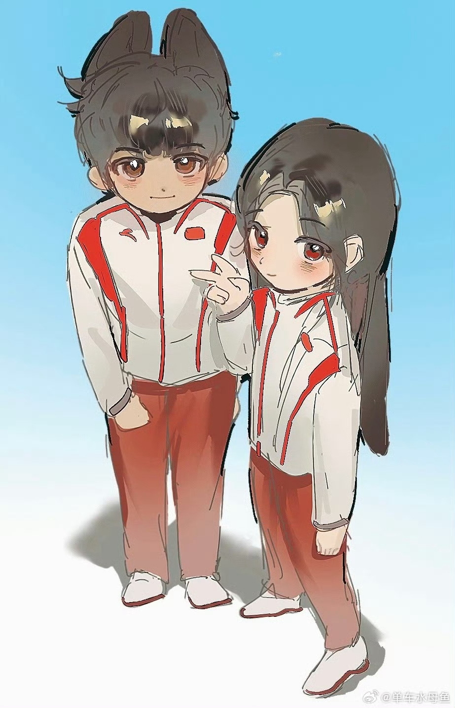 不知火舞与三个小男孩儿的公园漫画-第1张图片